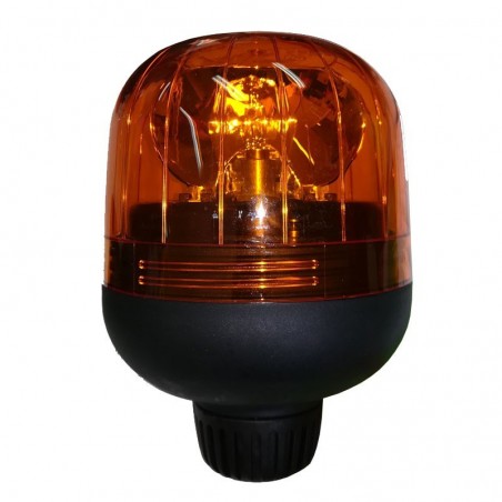 Gyrophare EUROROT tige rigide orange 24 V avec ampoule - IP55 - H. 162 mm - Ø 116 mm