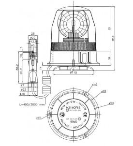 GYROPHARE HALO LYNX MAGNETIQUE