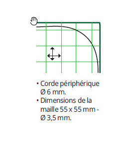 BACHE FILET REMORQUE 350 x 180 cm