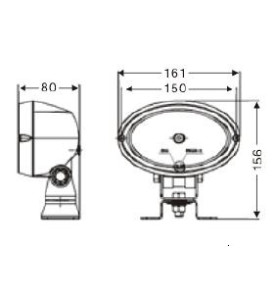 PROJECTEUR DE CABINE OVALE HALOGENE