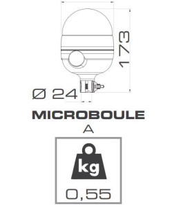 GYROPHARE MICROBOULE T RIGIDE 24V