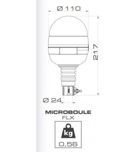 GYROPHARE MICROBOULE TIGE FLEXIBLE