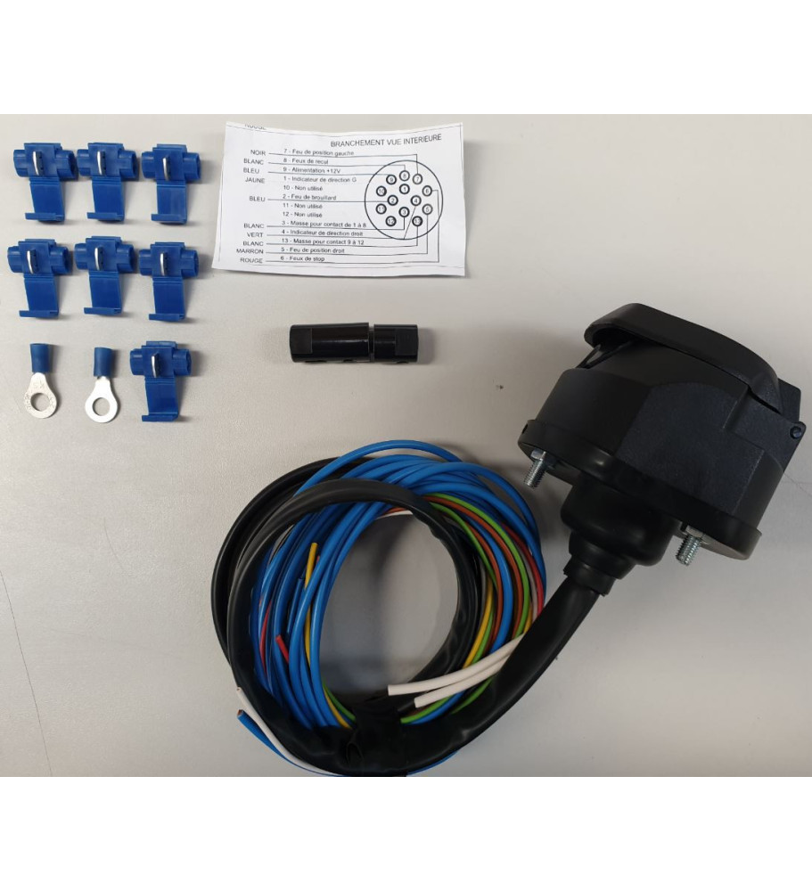 FAISCEAU CARAVANE 12V SOCLE 13 PLOTS FAISCEAU CARAVANE 12V SOCLE 13 PLOTS