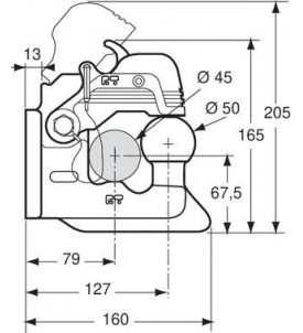 CROCHET BOULE 70C/1 2TR17 90