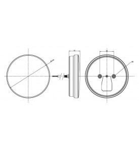 FEU ARRIERE LED ROND 12 24V 3 FONCTIONS