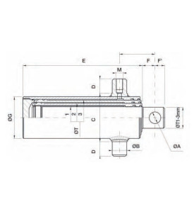 VERIN HYDRAULIQUE SIMPLE EFFET INF 3EXPAN COURSE 910