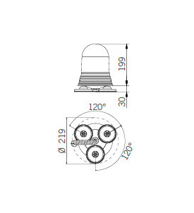 PHARE FORC S 12V MAGN. LED