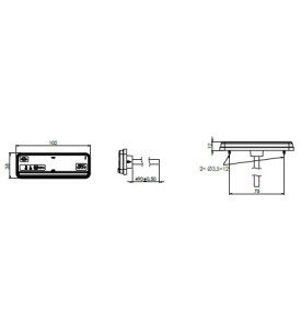 FEU GABARIT LED BLANC 12/24V AVEC CONNECTEUR CLICK-IN