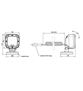 PHARE DE TRAVAIL LED 4100 LUMENS 12/24V LONGUE PORTEE