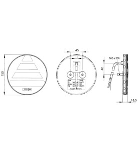 Feu arrière à LED 12/24V IP69 D/G