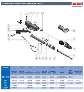 KIT AMORTISSEUR DE TÊTE ALKO 2.8VB/1