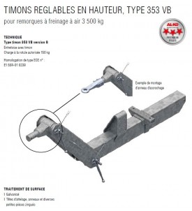 TIMON ALKO 353VB REGLABLE EN HAUTEUR