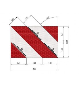 KIT PANNEAUX 423X282mm SUP/ALU 1MM D+G COINS ARRONDIS