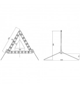Triangle de pré-signalisation en étui
