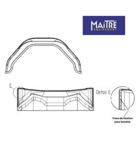 Garde-boue 14 pouces plastique noir pour remorque