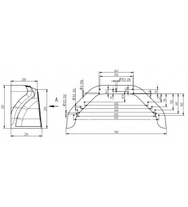 Garde-boue 14 pouces plastique noir pour remorque
