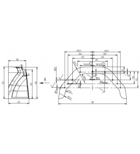 Garde-boue 13/14 pouces plastique noir pour remorque