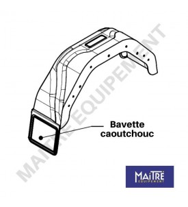 Bavettes en caoutchouc pour garde boue remorques 215x280mm