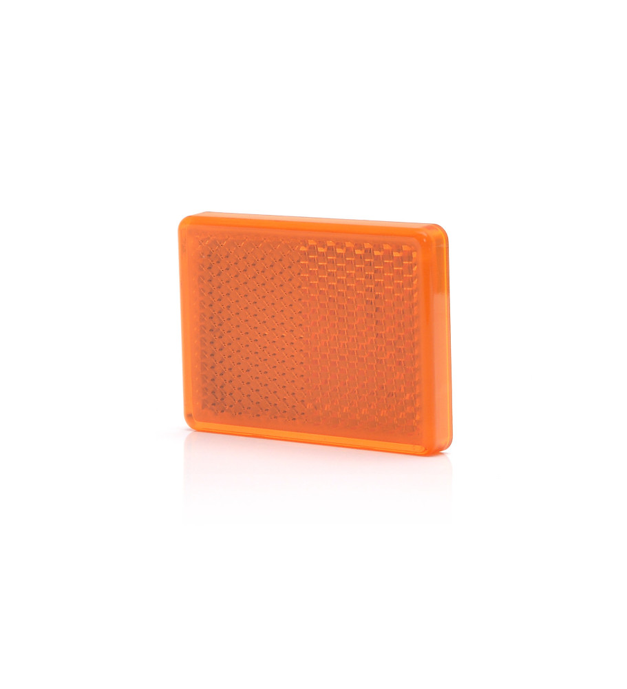 CATADIOPTRE ADHESIF RECTANGLE ORANGE - 55 x 40mm