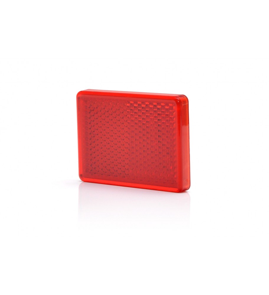 CATADIOPTRE ADHESIF RECTANGLE ROUGE - 55 x 40 mm