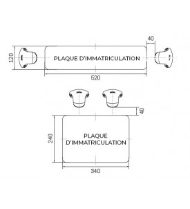 Eclaireur de plaque LED - 500mm de câble - Click-in
