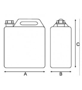 Jerrican avec bec verseur 20 litres - dim. 35 x 40 x 20 cm