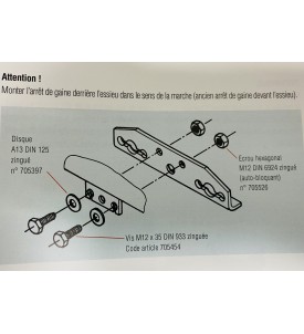 Arrêt de gaine tandem boulonnable - Alko