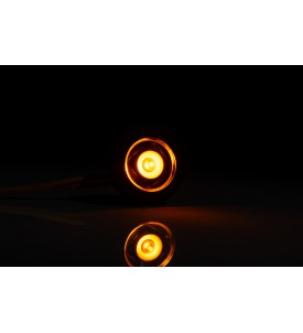 FEU DE GABARIT LED ORANGE A ENCASTRER 12/24V avec câble 2×0,75 mm²