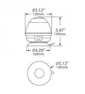 GYROPHARE 10 LED MAGNETIQUE AUTONOME + TELECOMMANDE