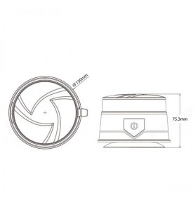GYROPHARE LED MAGNETIQUE AUTONOME AVEC TELECOMMANDE