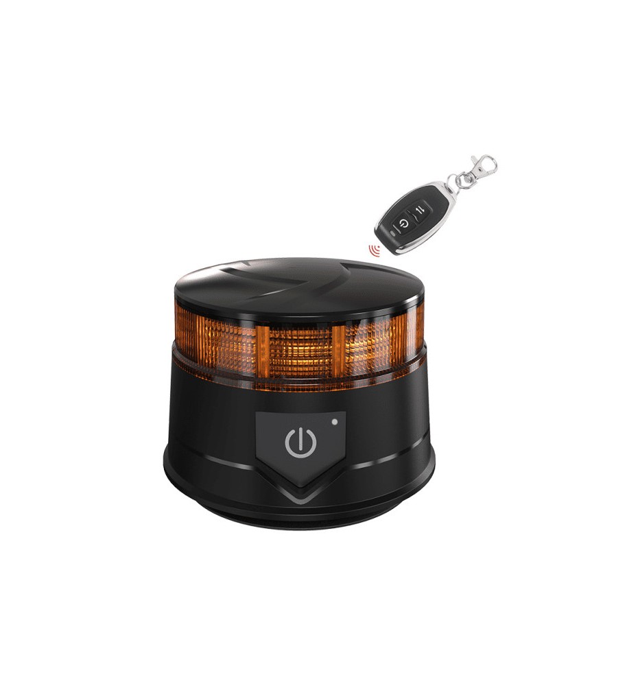 GYROPHARE LED MAGNETIQUE AUTONOME AVEC TELECOMMANDE