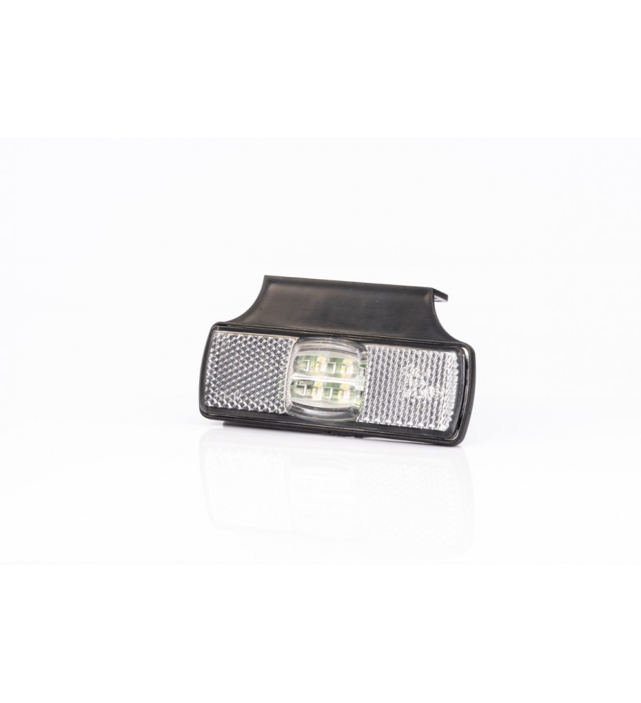 FEUX DE GABARIT LED 12/24V BLANC SUR PATTE EQUERRE + CONNECTIQUE QS150 FEUX DE GABARIT LED 12/24V BLANC SUR PATTE EQUERRE + CONNECTIQUE QS150