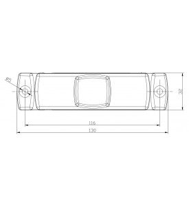 FEUX DE GABARIT LED 12/24V BLANC SUR PATTE EQUERRE + CONNECTIQUE QS150