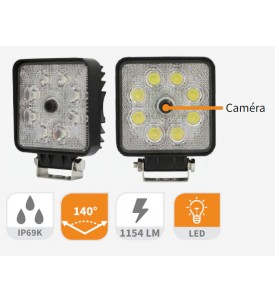 PHARE DE TRAVAIL AVEC CAMÉRA INTÉGRÉE - 2 EN 1