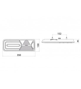 FEU ARRIERE  LC5 12-24V 6 FONCTIONS