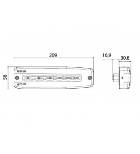 FEU ARRIERE LED CTL14 GAUCHE / DROIT AVEC CLIGNOTANT DYNAMIQUE