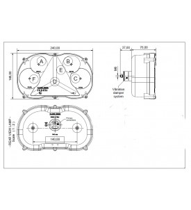 Lanterne horizontale Gauche - RADEX 6800