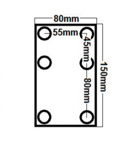 Porte roue de secours diam. 60 mm - 4T130