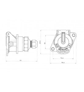 SOCLE 7 PLOTS 24V ISO 7338 - ABS ADR EBS