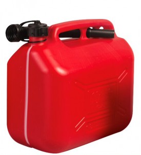 Jerrican 10 litres avec bec verseur + Niveau de carburant visible