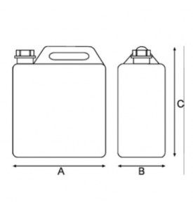 Jerrican 10 litres avec bec verseur + Niveau de carburant visible