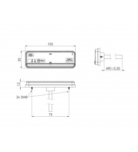 FEU DE GABARIT LED ORANGE SLIM