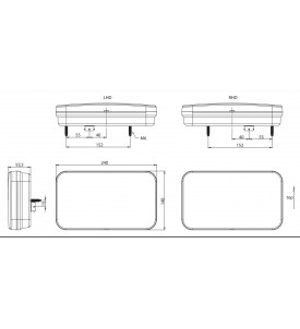 FEU ARR LED 12 36V 5 FONCT DG