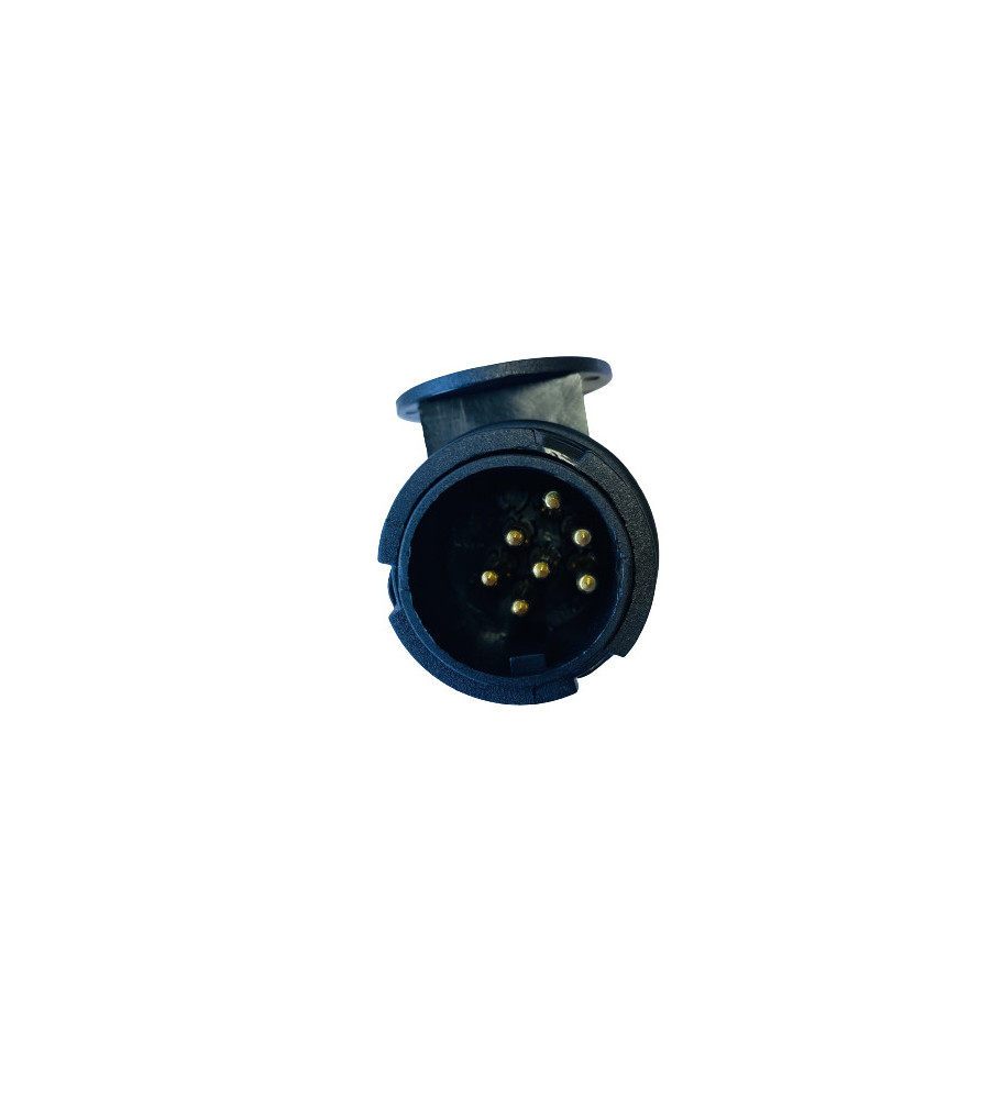 Adaptateur monobloc fiche 13 + 7 fiches super compact longueur 50 mm