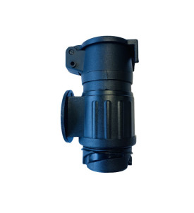 Adaptateur monobloc fiche 13 + 7 fiches super compact longueur 50 mm