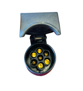 Adaptateur monobloc fiche 13 + 7 fiches super compact longueur 50 mm