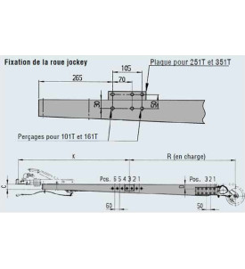 PAIRE DE FLECHE EN V 251T - 2000MM