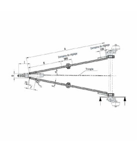 PAIRE DE FLECHE EN V 251T - 2000MM