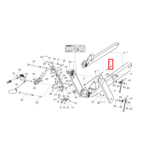 Ecrou long M12 - 35 mm pour tringlerie de frein ALKO