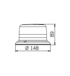 GYROPHARE EVOLUX RB BLEU - Effet rotatif